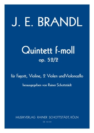 Quintett f-Moll op.52,2 fr Fagott, Violine, 2 Violen und Violoncello Partitur und Stimmen