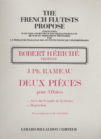 2 pices pour 3 fltes partition et parties Chaubet, G.Ph., arr.