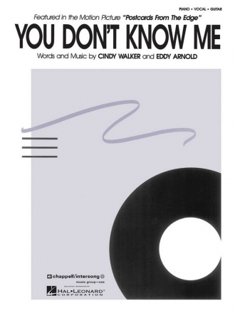 You don't know me: Einzelausgabe fr piano/vocal/guitar