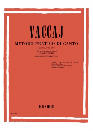 Metodo pratico di canto (+CD) per contralto o basso