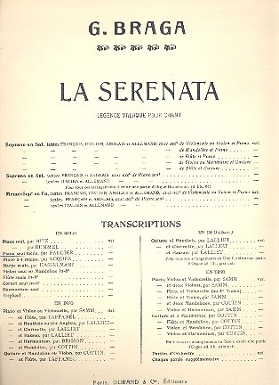 La serenata  pour piano