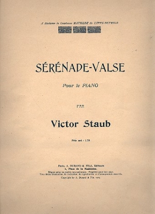 Serenade valse  pour piano