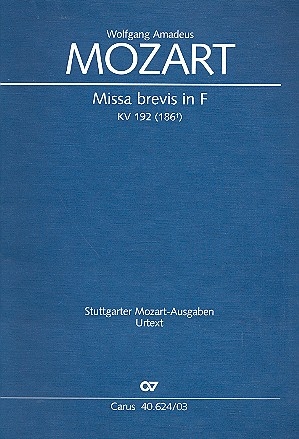 Missa brevis F-Dur KV192 fr Soli, Chor, 2 Violinen und BC Klavierauszug