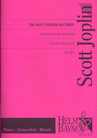The most famous ragtimes vol.1 for piano 4 hands Busching, Christoph, arr.