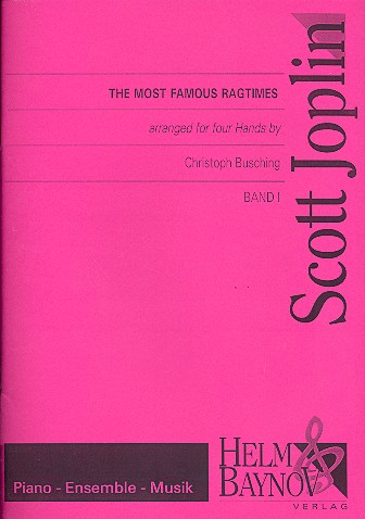 The most famous ragtimes vol.1 for piano 4 hands Busching, Christoph, arr.