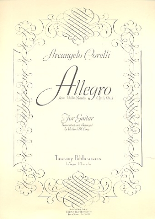 Allegro (from violin sonata op.5,3) for guitar