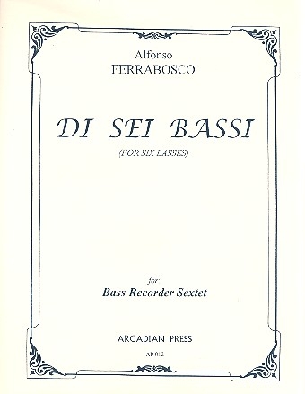 Di sei bassi for bass recorder sextet score and parts
