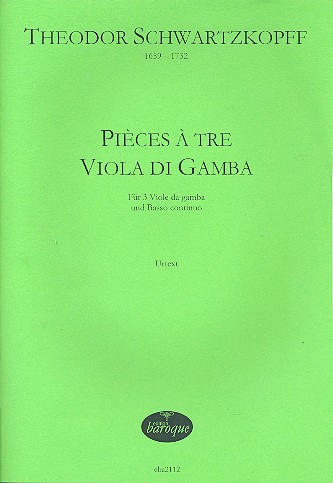 Pieces a tre viola di gamba Suite fr 3 Gamben, und Bc Partitur und Stimmen