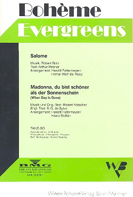 Salome  und  Madonn du bist schner als der Sonnenschein: fr Salonorchester