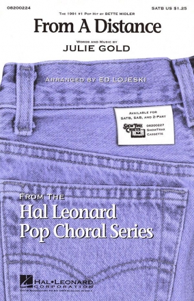 From a Distance for mixed chorus (SATB) and piano score
