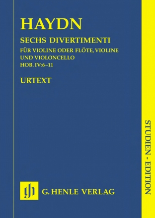6 Divertimenti Hob.IV:6-11 fr Violine (Flte), Violine und Violoncello Studienpartitur