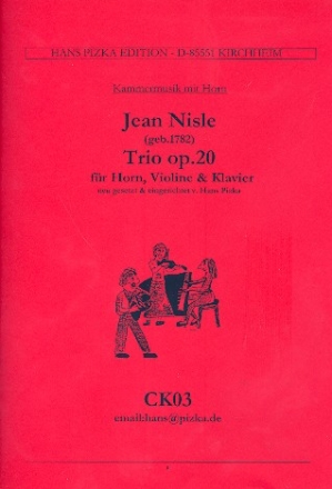 Trio op.20  fr Horn, Violine und Klavier Partitur und Stimmen