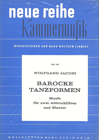 Barocke Tanzformen fr 2 Altblockflten und Klavier
