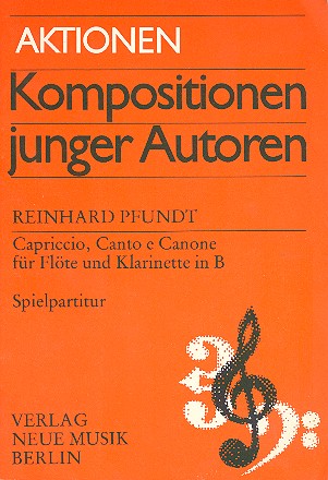 Capriccio, Canto e Canone fr Flte und Klarinette,  Spielpartitur Kompositionen junger Autoren