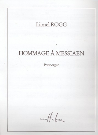 Hommage a Messiaen pour orgue