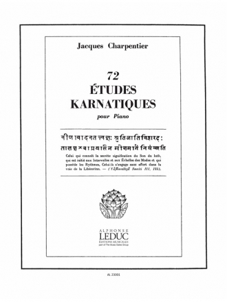 72 etudes karnatiques vol.2 (nos.7-12) pour piano