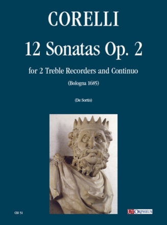 12 sonate op.2 per 2 flauti dolci contralti e bc, Bologna 1685