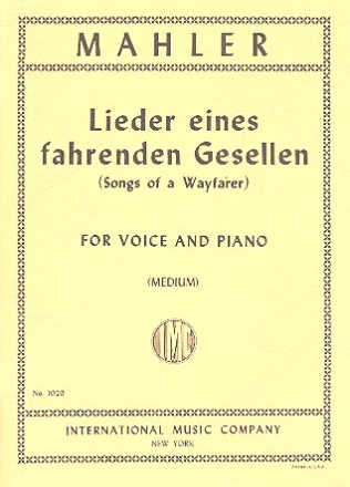 Lieder eines fahrenden Gesellen for medium voice and piano