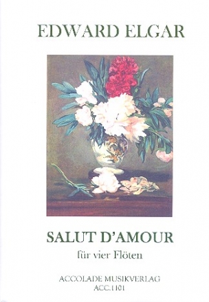 Salut d'amour fr 4 Flten Partitur und Stimmen