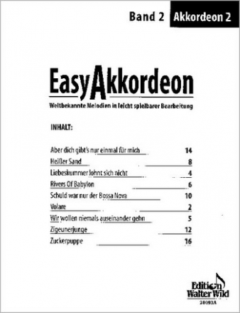 Easy Akkordeon Band 2  fr Akkordeon Akkordeon 2