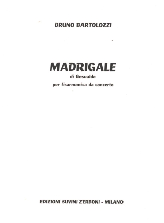 Madrigale di Gesualdo per fisarmonica da concerto
