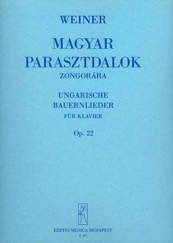 Ungarische Bauernlieder op.22 fr Klavier Dritte Serie