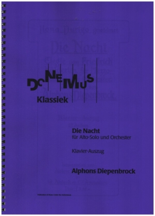 Die Nacht fr Mezzosopran und Orchester Klavierauszug