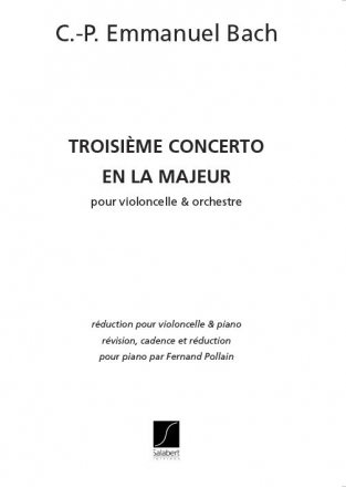 Concerto la majeur no.3 pour violoncelle et orchestre pour violoncelle et piano