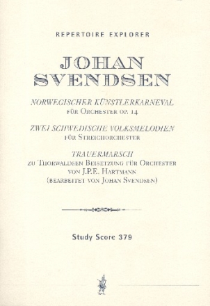 Norwegischer Knstlerkarneval op.14 2 schwedische Volksmelodien und Trauermarsch fr Orchester,  Studienpartitur