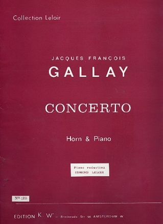 Concerto for horn and orchestra piano reduction Leloir, Edmnd,  ed