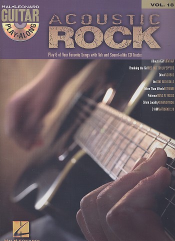 Acoustic Rock Guitar Playalong vol.18 (+CD): play 8 of your favorite songs with tab, chords, notes