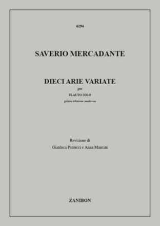 10 arie variate per flauto solo Petrucci, G.-L., rev.