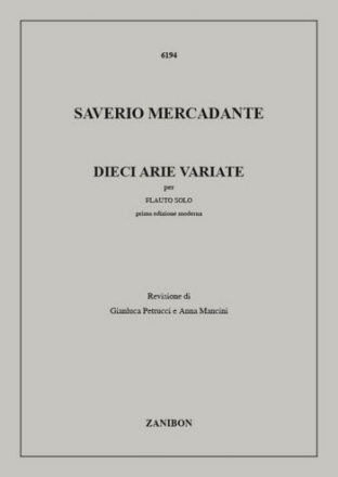 10 arie variate per flauto solo Petrucci, G.-L., rev.