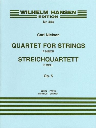 Streichquartett f-Moll op.5  Partitur und Stimmen