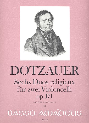 6 Duos religieux op.171 fr 2 Violoncelli Partitur und Stimmen