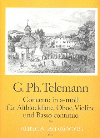 Concerto a-Moll  fr Altblockflte, Oboe, Violine und Bc Stimmen