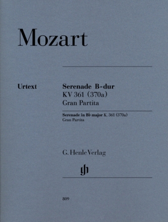 Serenade B-Dur KV361 fr Kammerorchester Stimmen