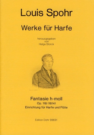 Fantasie h-Moll op.118 fr Harfe und Flte Partitur und Stimme
