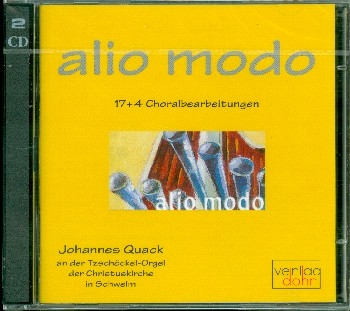 Alio modo 2 CD's 17+4 Choralbearbeitungen fr Orgel