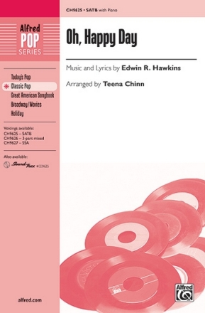 Oh happy Day for mixed chorus and piano (guitare, drums, bass ad lib), score