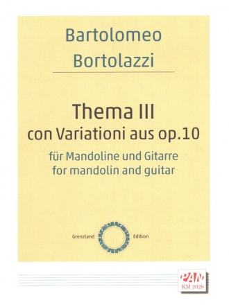 3. Thema und Variationen aus op.10 fr Mandoline und Gitarre Spielpartitur