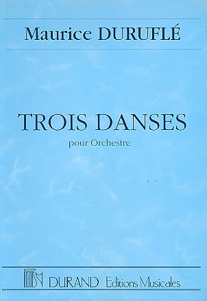 3 danses op.6 pour orchestre partition miniature