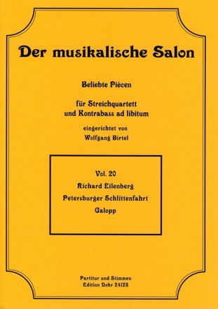 Petersburger Schlittenfahrt fr Streichquartett (Kontrabass ad lib) Partitur und Stimmen