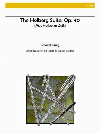 Aus Holbergs Zeit op.40 for flute choir, score+parts Nourse, Nancy, arr.