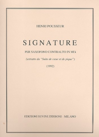 Signature per saxofono contralto solo (1992)