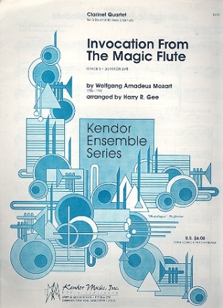 Invocation from the Magic Flute for Clarinet-quartett (B) Score and parts