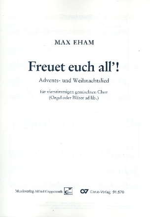 Freuet euch all' fr gem Chor (Orgel oder Blser ad lib) Partitur