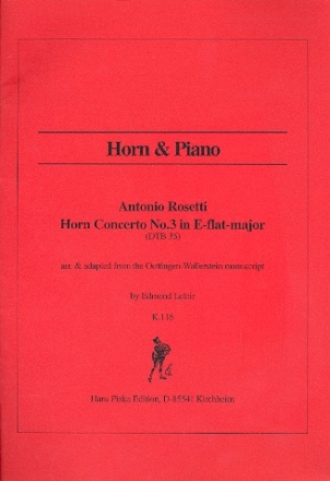 Concerto No.3 in E-flat-major for corno and piano Leloir, Edmond, ed