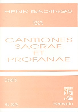 Cantiones sacrae et profanae vol.6 fr Frauenchor (SSA) Partitur