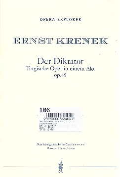Der Diktator op.49 Studienpartitur